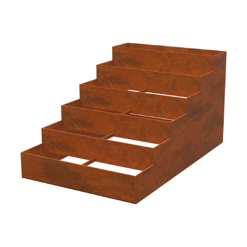 Stahltreppe Boden Treppenwangen gerade