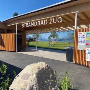 Strandbad Zug über 100 Veloanlehnbügel geliefert