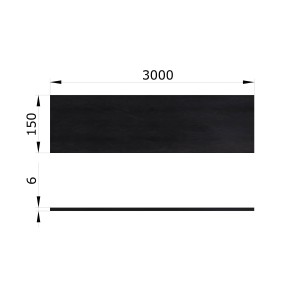 Flachstahl S235 150 x 6 à 3000 mm Fr. 15.-/m