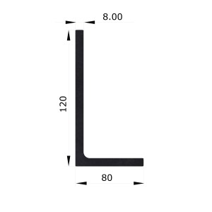 Winkel S235 120/80 x 8 à 6000 mm Fr. 19.60/m Winkel S235 120/80 x 8 à 6000 mm Fr. 19.60/m