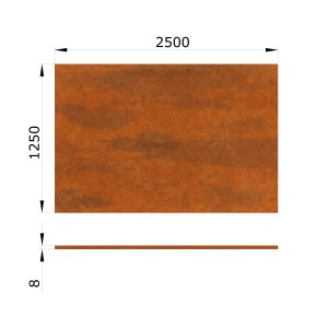 Corten 8.00 x 1250 x 2500 mm Corten 8.00 x 1250 x 2500 mm