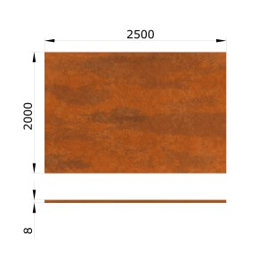 Corten 8.00 x 2000 x 2500 mm Corten 8.00 x 2000 x 2500 mm