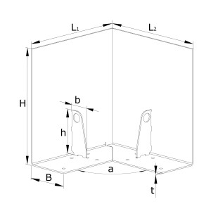 Hangsicherung Ecken gerade 8 mm Hangsicherung Ecken gerade 8 mm