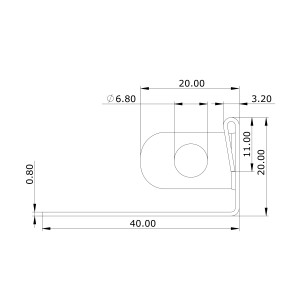 Falzabschlussprofil Höhe: 20/40 mm Fr. 16.-/m Falzabschlussprofil Höhe: 20/40 mm Fr. 16.-/m