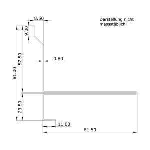 Balkonabschluss Höhe: 80-22/79 mm Fr. 59.-/m Balkonabschluss Höhe: 80-22/79 mm Fr. 59.-/m