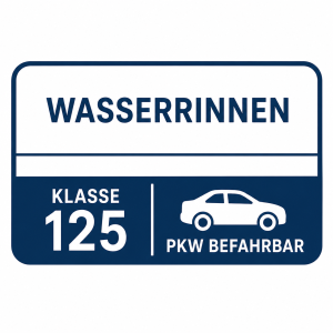 PKW befahrbar, (B125), B 125, H 70 mm, Fr. 165.-/m PKW befahrbar, (B125), B 125, H 70 mm, Fr. 165.-/m